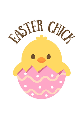 Cute Easter Chick in Egg
