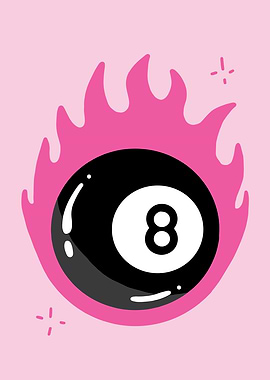 Flaming 8 Ball