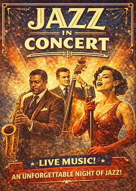 Jazz in Concert Vintage Poster