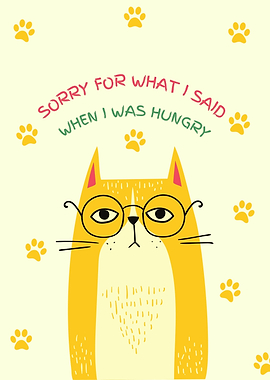 Funny Cat Apology Poster