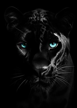 Black Panther with Blue Eyes