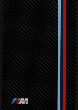 BMW M Carbon Fiber Stripes Logo