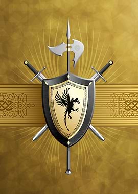 Fantasy Dragon Shield and Weapons