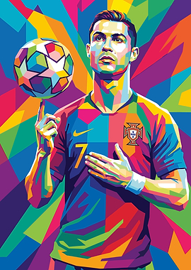 Cristiano Ronaldo Pop Art Portrait