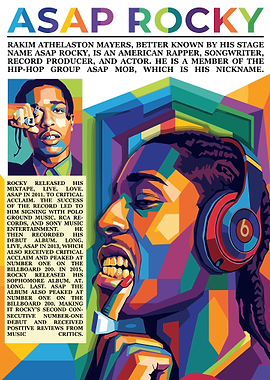 A$AP Rocky Pop Art Portrait