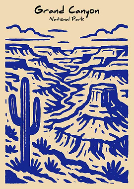 Grand Canyon National Park Vintage Poster