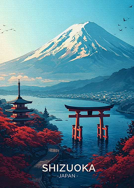 Shizuoka Japan Mount Fuji Landscape