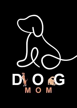 Dog Mom Text Art