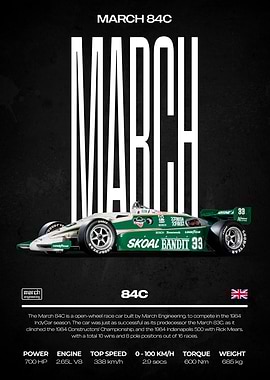 March 84C IndyCar Poster
