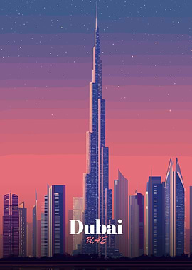 Dubai Skyline at Sunset