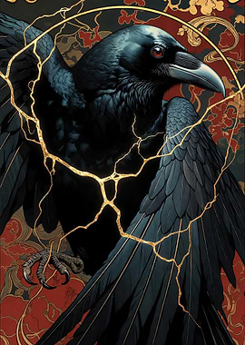 Kintsugi Raven