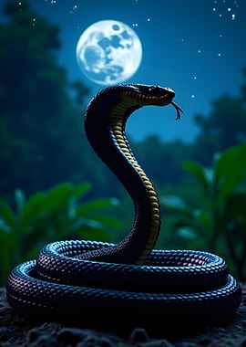 Cobra in Moonlight