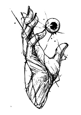 Hand Holding an Eyeball