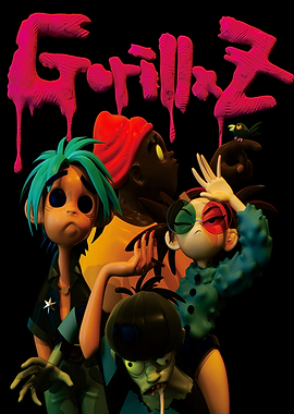 Gorillaz band members and logo