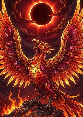 Phoenix Rising During Solar Eclipse