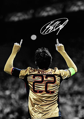 Soccer Player Kaka Celebrates