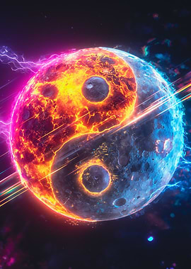 Yin Yang Fire Ice Planet