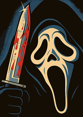 Ghostface with bloody knife