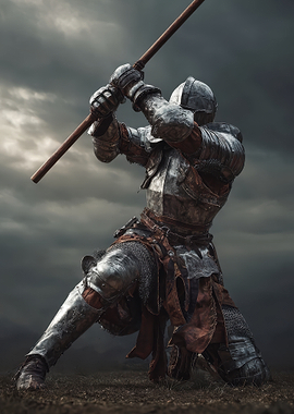 Knight in Armor with Spear