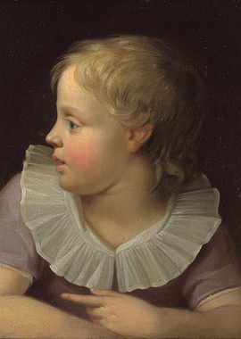 Portrait of a Young Child with a Ruffled Collar