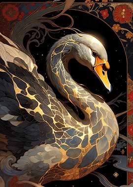 Kintsugi Swan