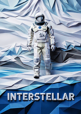 Interstellar Astronaut on Icy Planet