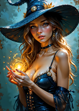 Witch Casting a Spell