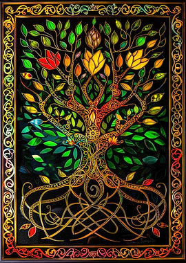Tree of Life Stained Glass