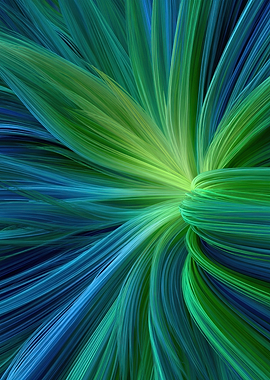 Abstract Green and Blue Swirls