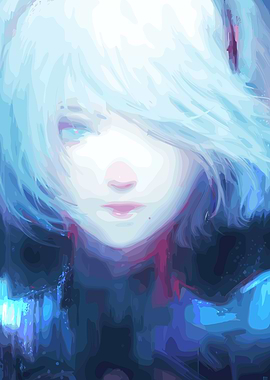 Ethereal Anime Girl Portrait