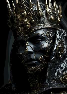 Dark King with Ornate Crown