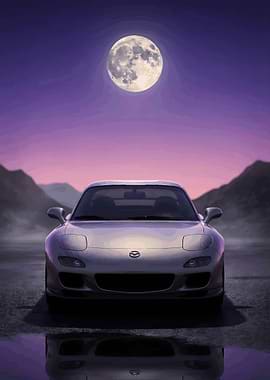 Midnight Mountain Legend Retro RX7 Car