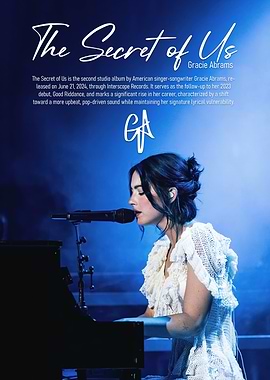 Gracie Abrams performing at a piano