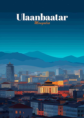 Ulaanbaatar Cityscape at Dusk