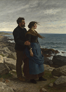 Couple on a Rocky Coastline