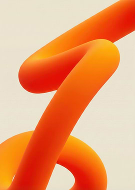 Abstract Orange Swirl