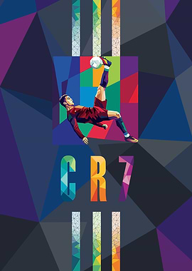 Cristiano Ronaldo CR7 Bicycle Kick Art