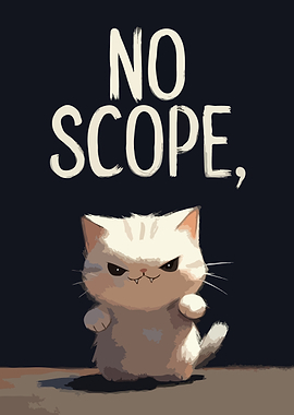 Grumpy Cat with 'No Scope' Text