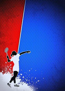 Badminton Player Silhouette