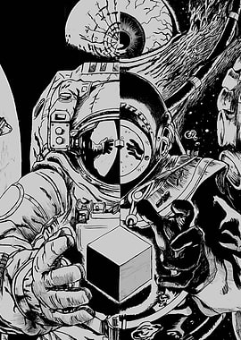 Astronaut and Cosmic Eye