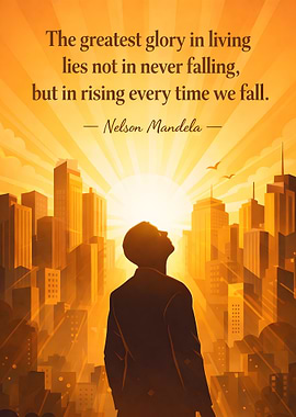 Nelson Mandela quote about rising
