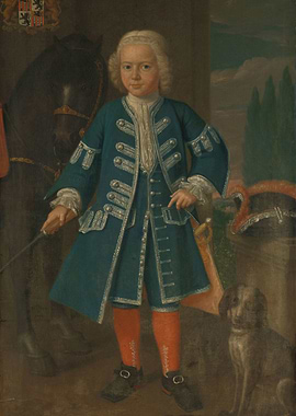 Portrait of a Young Boy with Horse and Dog