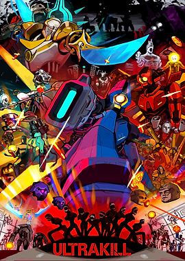 Ultrakill Collage Game Poster Art