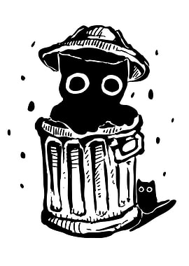 Cats in a Trash Can