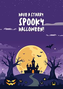 Spooky Halloween Castle Scene