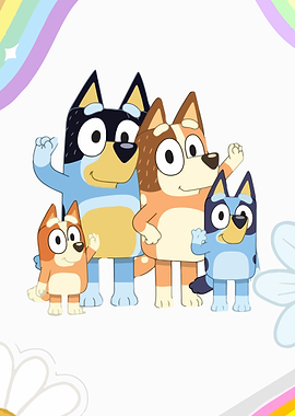 Bluey Family Waving