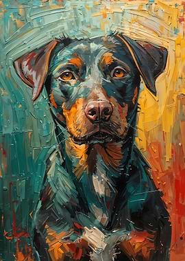 Rottweiler Portrait Painting