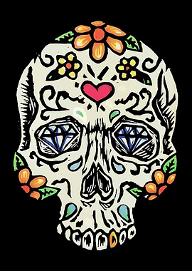Day of the Dead Skull Art