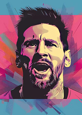 Lionel Messi Pop Art Portrait