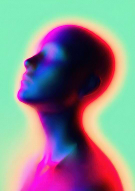 Abstract Human Head Aura